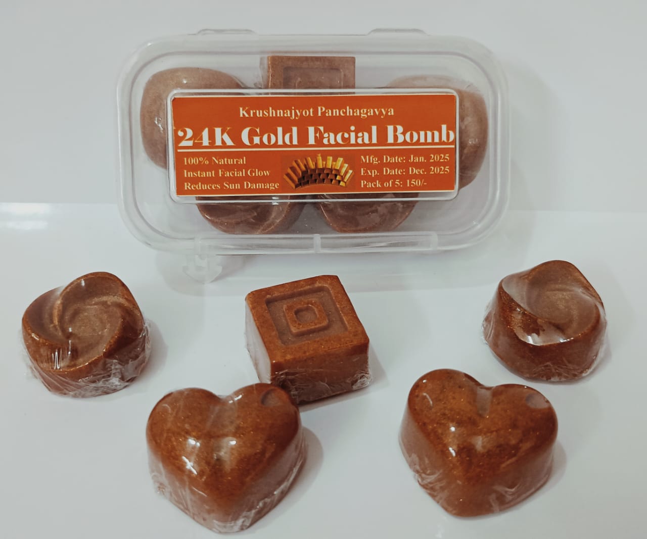24K Gold Facial Bomb Pack of 5